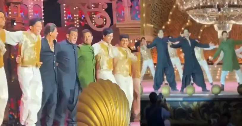 SRK, Salman & Aamir give Naatu Naatu their own ICONIC twist at Radhika-Anant's pre-wedding bash; Watch