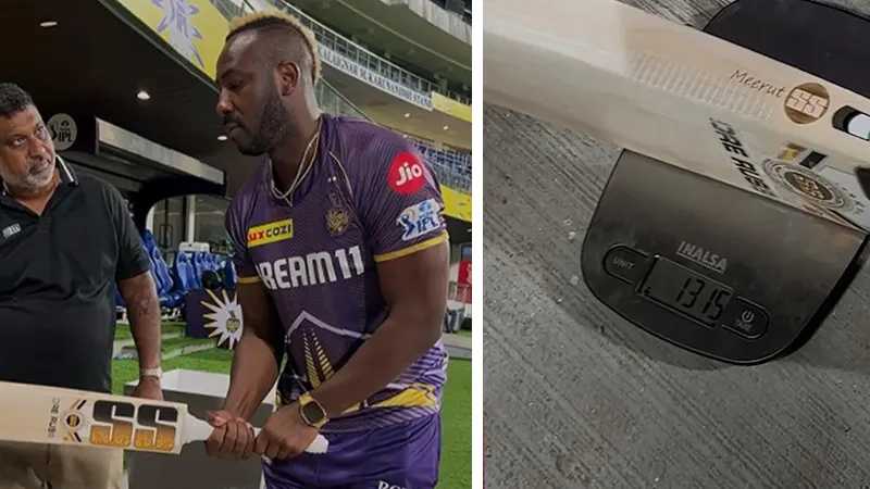Andre-Russell Andre-Russell-bat-weight what-is-Andre-Russell-bat-weight