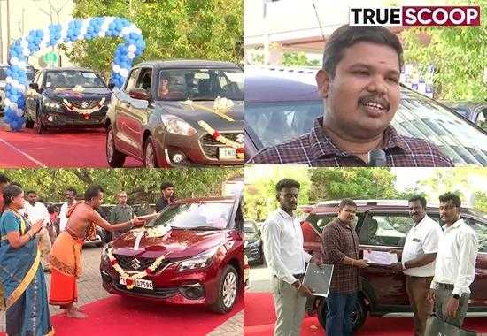 Chennai-based-IT-firm 100-cars-to-100-employees Maruti-Suzuki-cars-gifted