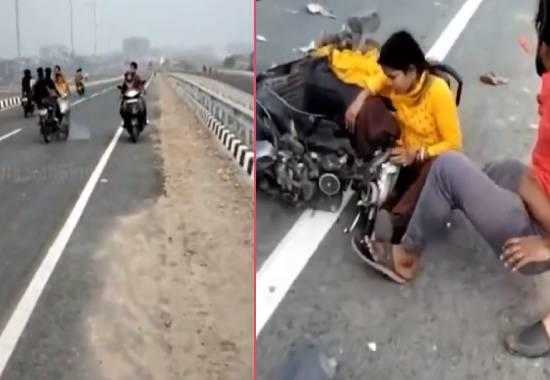 Patna-Bike-Stunt-Viral-Video Patna-Bike-Stunt-Goes-Wrong Patna-Ganga-Marine-Drive-Bike-Stunt-Viral-Video