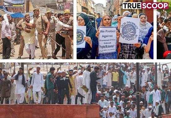 Protest-against-Prophet-Mohammad Mass-protest-in-India Nupur-Sharma