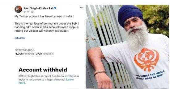 Khalsa-aid Ravi-singh-account-banned Punjab-News