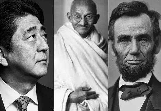 Abraham-Lincoln -Mahatma-Gandhi -Indira-Gandhi