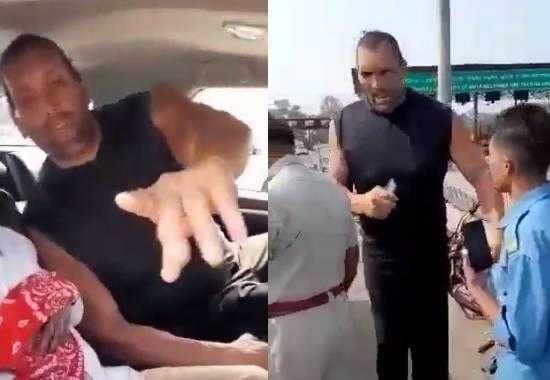 The-Great-Khali-toll-worker-fight-viral-video The-Great-Khali-Toll-Plaza-Viral-Video The-Great-Khali-Viral-Video-Toll-Workers