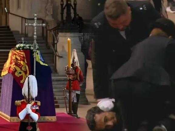 Queen-Elizabeth-Westminster-Viral-Video Man-Rushes-Viral-Video-Westminster Westminster-Man-Rushes-Queen-Elizabeth-II-Coffin