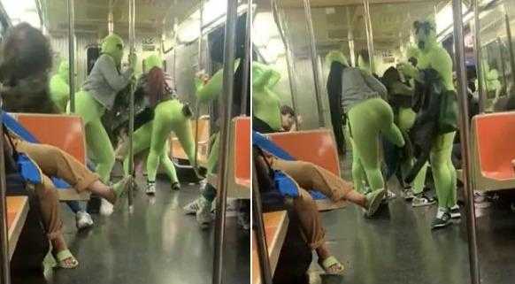 NYC-Subway Green-Goblin-Gang Green-Goblin-Gang-attack-in-NYC