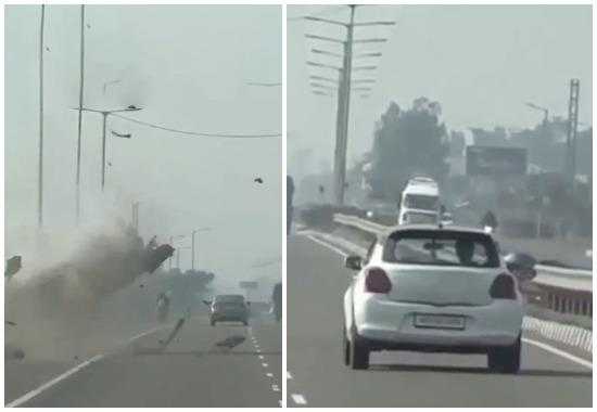 Jalandhar-car-accident car-accident-on-Nawashah-Phagwara-highway Jalandhar-car-accident-video