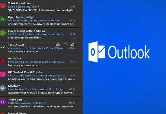 Outlook Outlook-Spam-Filter Outlook-Spam-Filter-Down-Reason