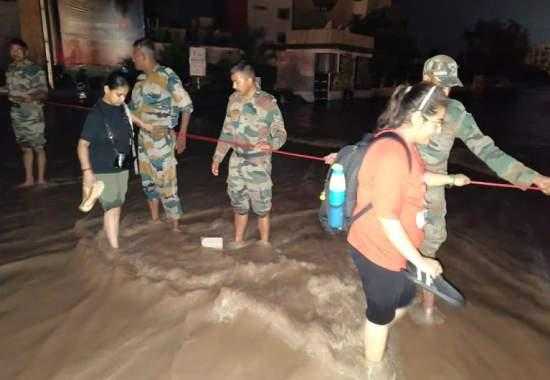 Chitkara-University Chitkara-University-Flood Chitkara-University-Submerged-in-water